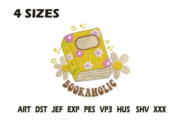 Bookaholic Embroidery Design: Add Charm to Fabrics