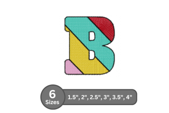 Candy Stripe Alphabet -B: A Practical Evaluation for Embroidery Designers