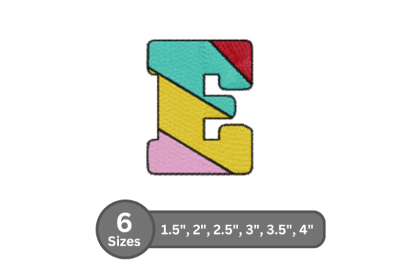 Candy Stripe Alphabet - E: A Workflow Guide for Professional Embroidery