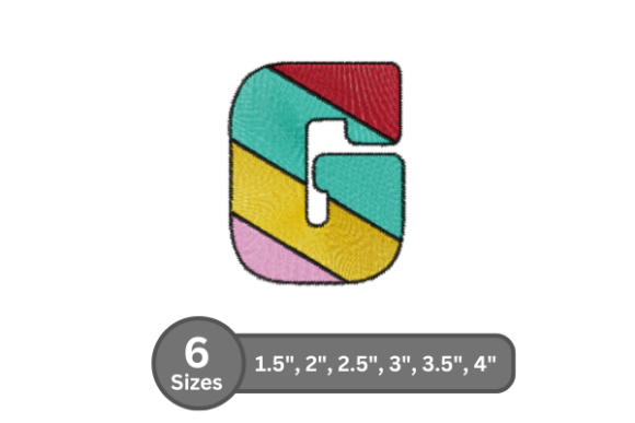 Candy Stripe Alphabet - G: A Guide to Professional Fill Stitch Embroidery