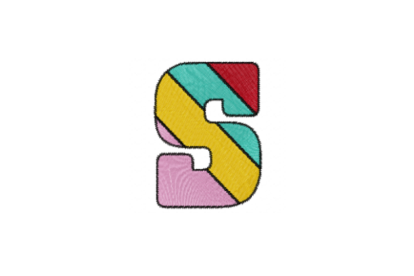 Candy Stripe Alphabet - S: A Strategic Asset for Professional Embroidery