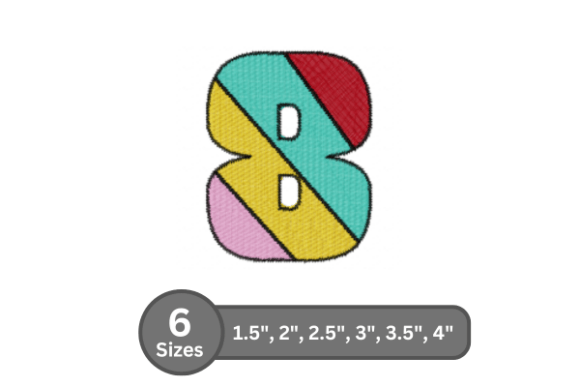 Candy Stripe Number - 8: A Deep Dive into Professional Fill Stitch Typography