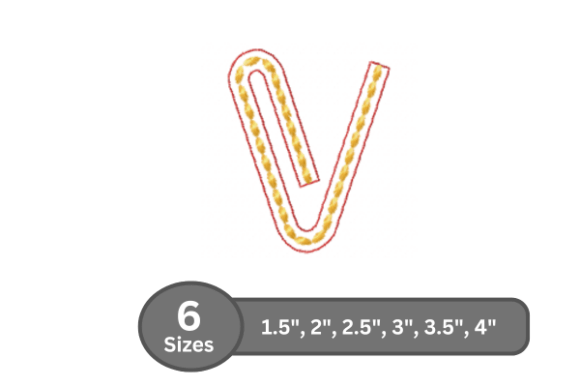 Rope Twist Alphabet - V: A Bold Embroidery Font