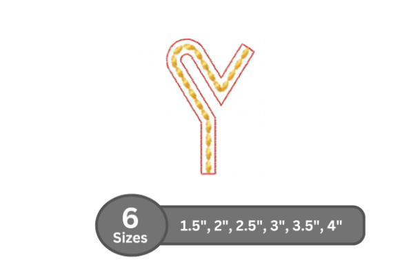 Rope Twist Alphabet -Y: A Bold Embroidery Font