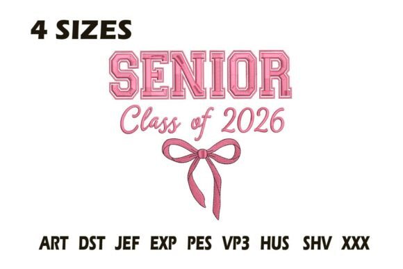 Senior Class of 2026 Pink Bow Embroidery: Adding Whimsy to Graduation Gear