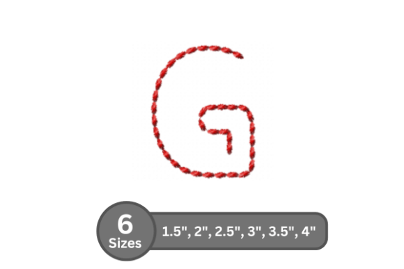 Soft Cord Alphabet -G: Elevating Textile Design with Dimensional Stitching