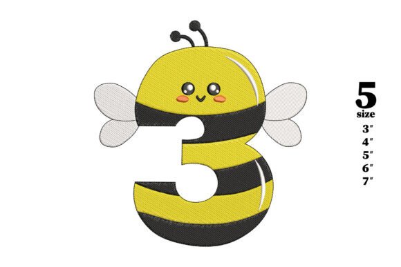 The Bee in the Shape of the Number 3: A Symbolic and Stylish Embroidery Trend